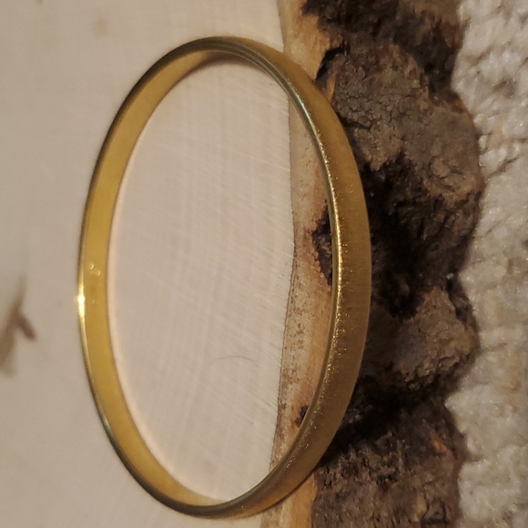 Monet Gold Color Textured Bangle Bracelet - Picture 4 of 5